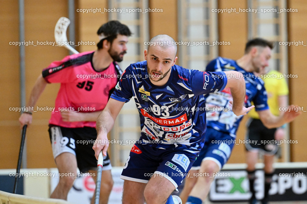 VSV Unihockey vs. Wiener Floorballferein 6.4.2024 | #93 Laurin Illing VSV Unihockey, VSV Unihockey vs. Wiener Floorballferein 6.4.2024, VSV Unihockey vs. Wiener Floorballferein  am 06.04.2024 in Villach (Ballspielhalle St. Martin), Austria, (Photo by Bernd Stefan)