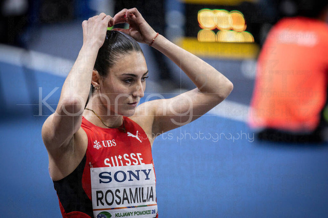 World Athletics Indoor Championships Kujawy Pomorze 26, 21.03.2026 | TORUN, POLAND - MARCH 21:  Valentina ROSAMILIA (SUI) competes in the women's 800m during the World Athletics Indoor Championships Kujawy Pomorze 26 on day 2 / session 1 at Kujawsko-Pomorska Arena Torun on March 21, 2026 in Torun, Poland. 