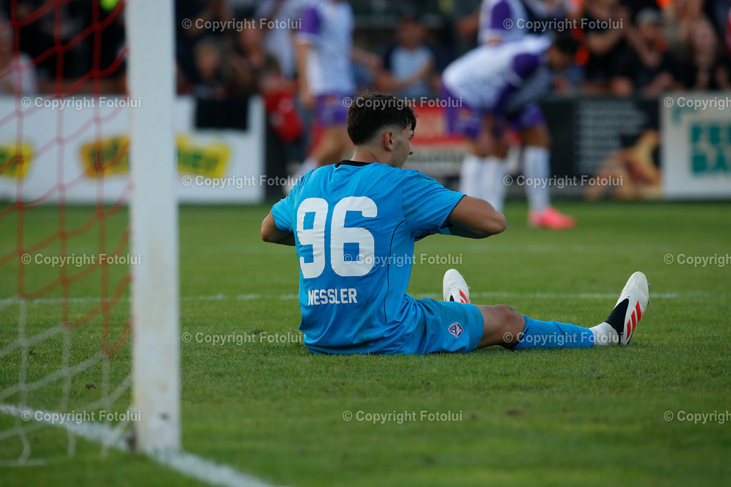 A_LUI_26072025_03 | SPORT,FUSSBALL,UNIQA OEFB CUP 1.RUNDE   26.07.2025 ASKOE OEDT-AUSTRIA SALZBURG IM BILD:  EIN ENTTAEUSCHTER TORHUETER SIMON NESLER TAEUBL (SALZBURG) FOTO:FOTOLUI
