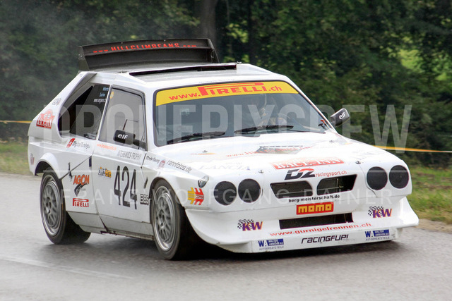 International Hill Climb Esthofen – St. Agatha 2008    | Race car action at the International Hill Climb Esthofen – St. Agatha, held on September 20–21, 2008, in Upper Austria. The image shows IANNIELLO Bruno (Lancia Delta S4), 424.     
