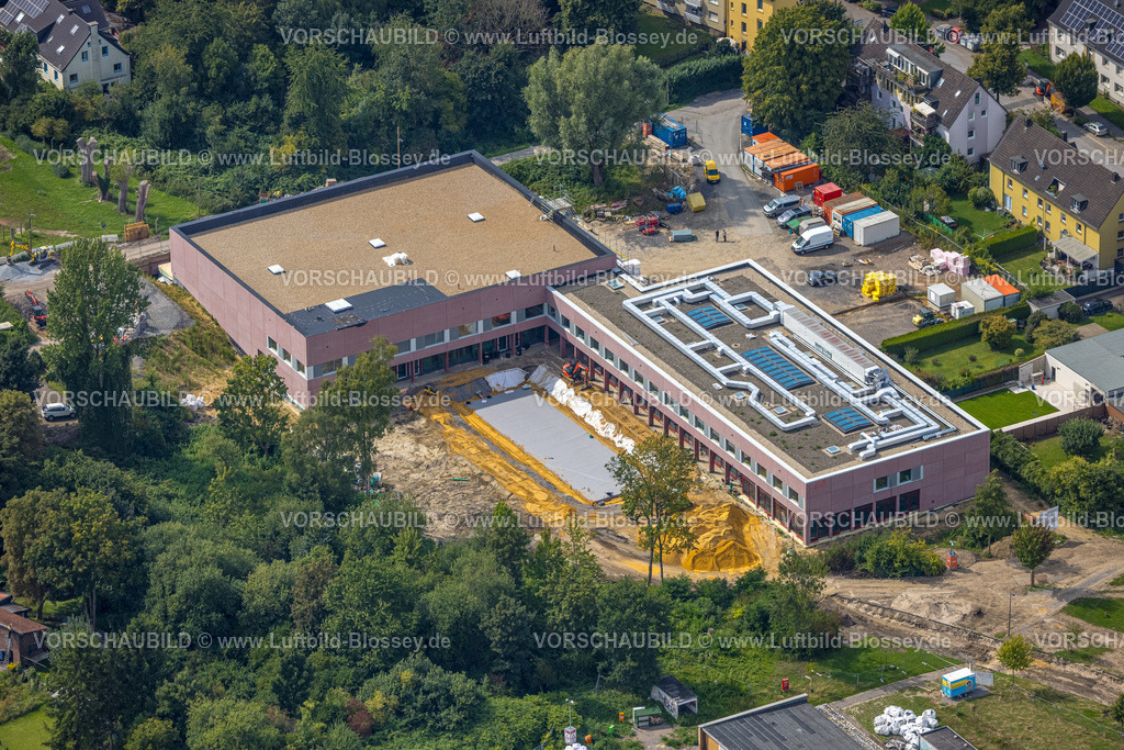 Witten250804648 | Luftbild, Baustelle und Neubau Bildungsquartier Annen im Park der Generationen, Westfeldstraße, Annen, Witten, Ruhrgebiet, Nordrhein-Westfalen, Deutschland