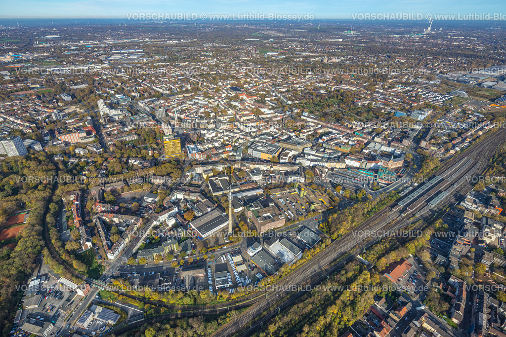 Gelsenkirchen221101858suedlich | Luftbild, Altstadt Innenstadtansicht, Fernmeldeturm, Hamburg Mannheimer Hochhaus, Altstadt, Gelsenkirchen, Ruhrgebiet, Nordrhein-Westfalen, Deutschland