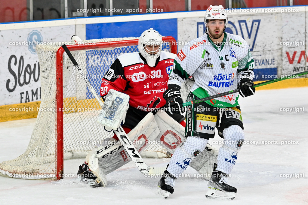 HDD Jesenice vs. EC Bregenzerwald 30.9.2022 | #50 Schlögl Richard, #30 Avsenik Urban