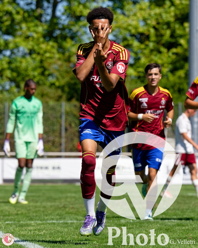 GenevaCup 7-8 - Servette FC v Arsenal FC | during the GenevaCup 7-8 match between Servette FC and Arsenal FC at Stade des Arberes in Meyrin, Switzerland