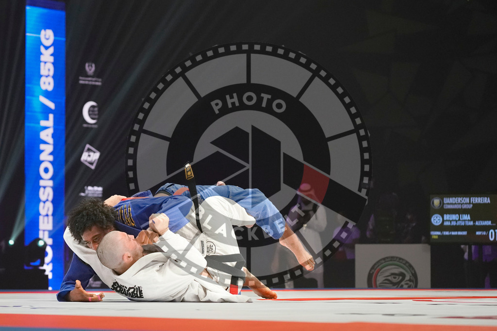 20231110PBB2552 | Fighters compete during the AJP World Professional Championship blackbelt finals in the Mubadala Arena in Abu Dhabi, Arab United Emirates, on November 10, 2023.