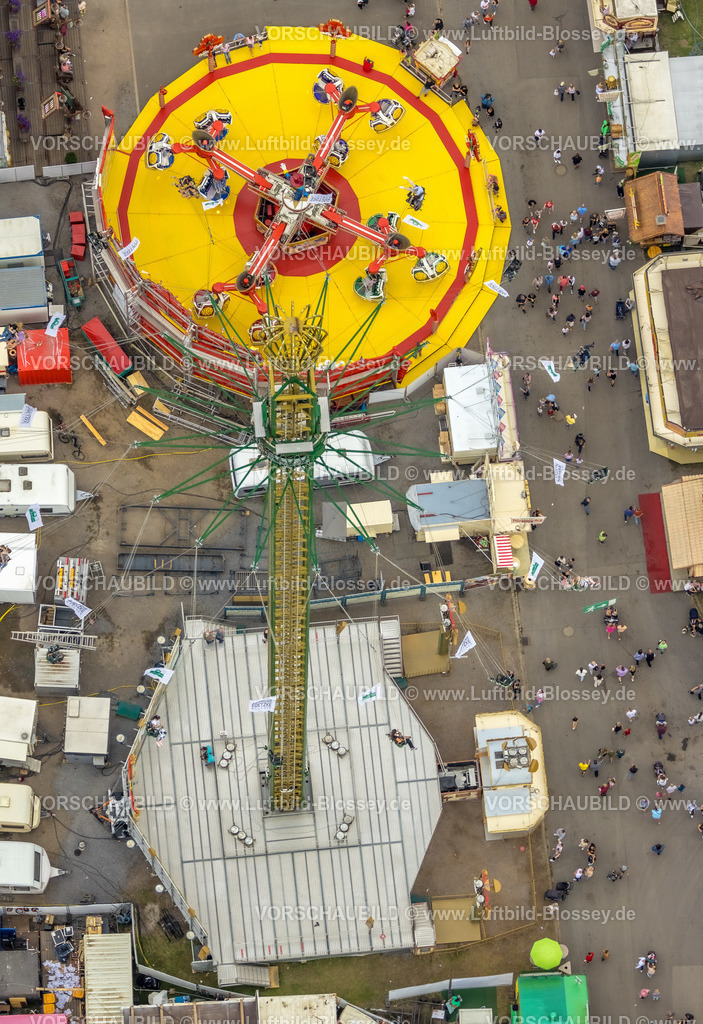 Herne220803791CrangerKirmes |  Luftbild, Cranger Kirmes in Herne-Crange, gut 50 Fahrgeschäfte laden auf das größte Volksfest in NRW ein, Unser Fritz, Herne, Ruhrgebiet, Nordrhein-Westfalen, Deutschland