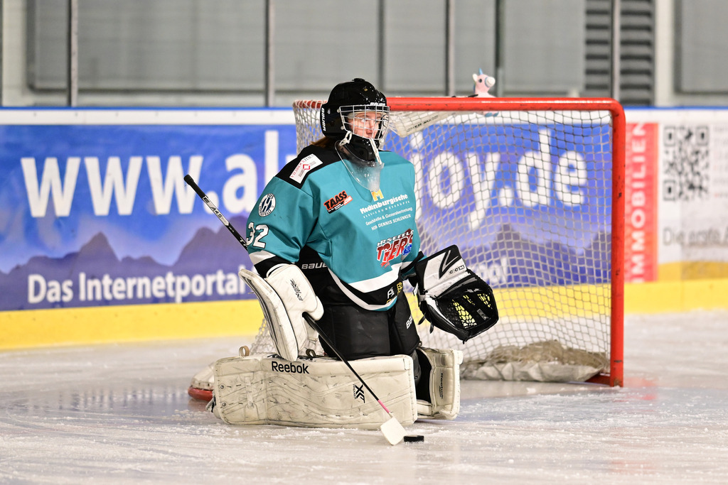 Eishockey I Frauen I Saison 2023-2024 I Testspiel I TuS Harsefeld Tigers - Crocodiles Hamburg | Der Sportfotograf. - Realisiert mit Pictrs.com