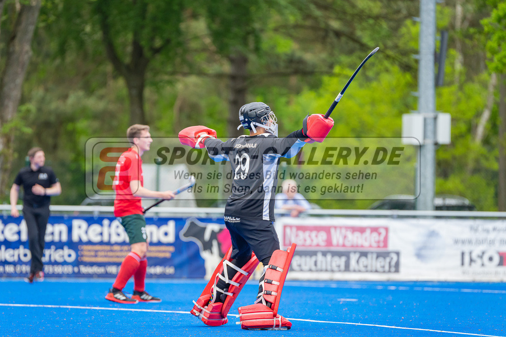 HK_20230507_108019 | 1. Bundesliaga Herren Creefelder HTC - Harvestehuder THC  am 7.5.2023 Crefelder HTC ( CHTC ), Krefeld  , Joshua Onyekwue Nnaji Torwart ( Crefelder HTC #29 )