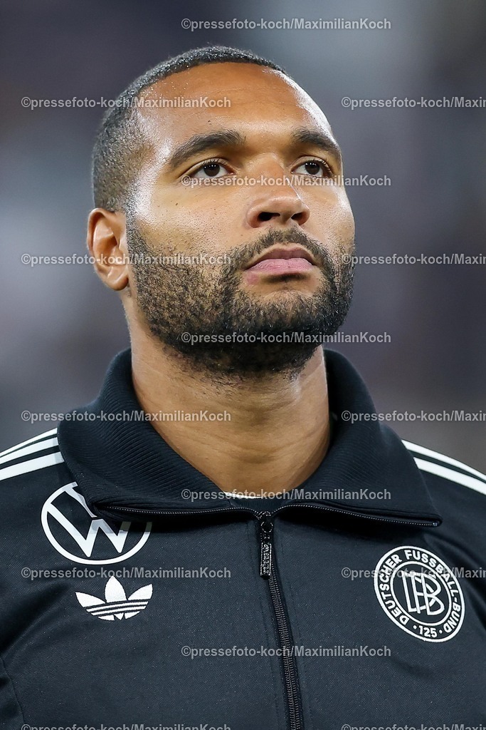 DFB10102502089 | 10.10.2025, Fußball, Länderspiel, Deutschland - Luxemburg, UEFA WM-Qualifikation, 2025/2026, Gruppe A, PreZero Arena in Sinsheim: Jonathan Tah (GER #04) DFB regulations prohibit any use of photographs as image sequences and or quasi-video.