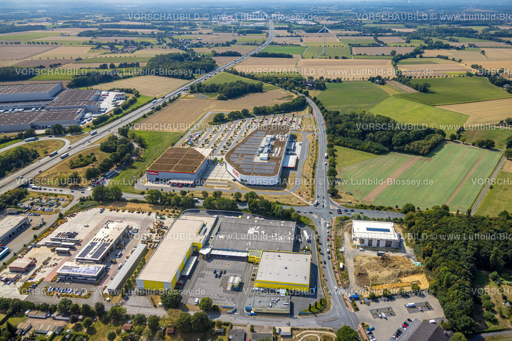 Hamm220809994Rhynern | Luftbild, Gewerbegebiet Zeppelinstraße, Möbel Höffner, Rhynern, Hamm, Ruhrgebiet, Nordrhein-Westfalen, Deutschland