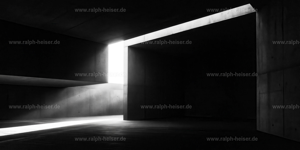 KI00071 | Mit moderner KI‑generiertes schwarz-weiß Artwork, sorgfältig manuell für den Druck optimiert.