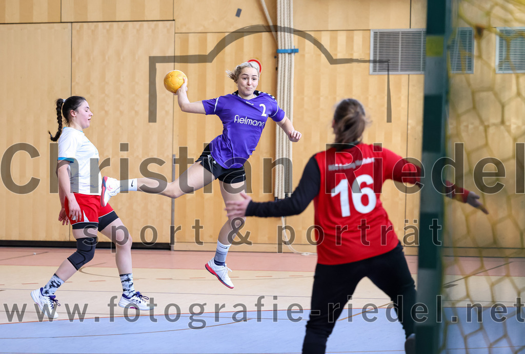 2023-03-18_073_SpVgg_Altenerding_II_gegen_HSG_Freising-Neufahrn_II | Erding, Deutschland, 18.03.2023:
Handball, Bezirksliga Frauen Altbayern 2022 / 2023, 14. Spieltag, SpVgg Altenerding II gegen HSG Freising-Neufahrn II, Endergebnis: 25:27

Eduarta Krasnigi (HSG Freising-Neufahrn, #8), Lena Prem (SpVgg Altenerding, #2), Torfrau Hanna Knecht (HSG Freising-Neufahrn, #16)

Foto: Christian Riedel / fotografie-riedel.net