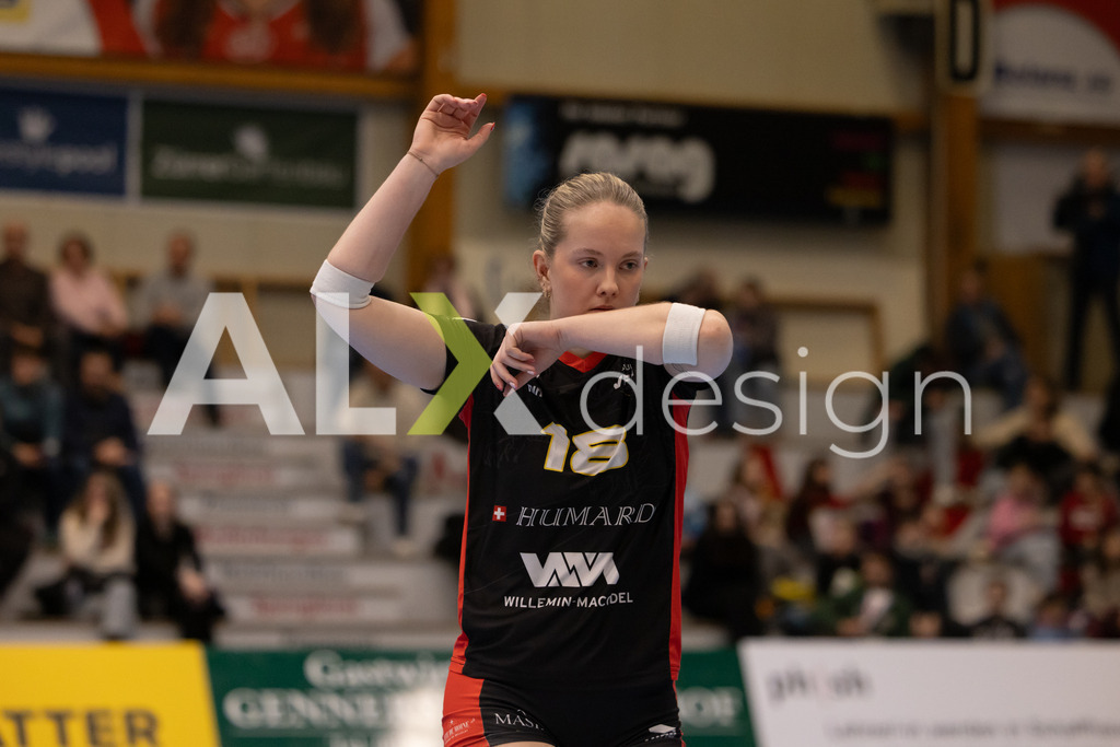 Volleyball I Frauen I Saison 2025-2026 I Volleyball NLA | Women I 1/4 Finals I VC Kanti Schaffhausen - BIWI Volleyball Franches-Montagnes I 21.02.2026 | 18 Kimy Chappatte (CH) (BIWI VFM) – Libero - Realisiert mit Pictrs.com