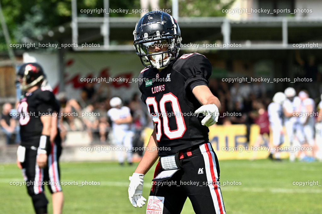 Carinthian Lions vs. Cineplexx Blue Devils | #80 Pacella Alessandro Carinthian Lion, Carinthian Lions vs. Cineplexx Blue Devils, Carinthian Lions vs. Cineplexx Blue Devils am 09.06.2025 in Klagenfurt (ASV Sportplatz), Austria, (Photo by Bernd Stefan)
