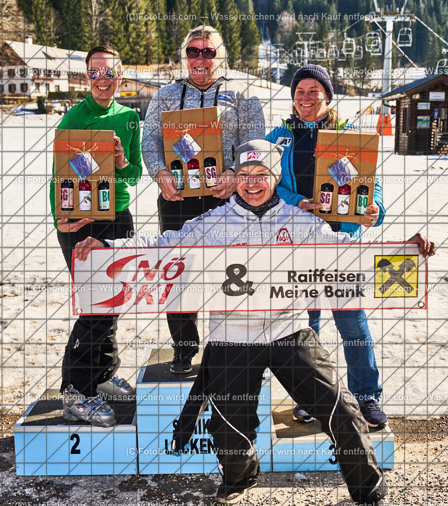 ALP1240_MastersCup-RTL-II_LKHF_Siegerehrung | NÖ Raiffeisen MastersCup, Jugend - Damen - Herren, Riesentorlauf-Rennen 2 auf der Fuchswaldpiste in Lackenhof am Ötscher, durchführender Verein: Schiklub Lackenhof, So 9. Februar 2025.