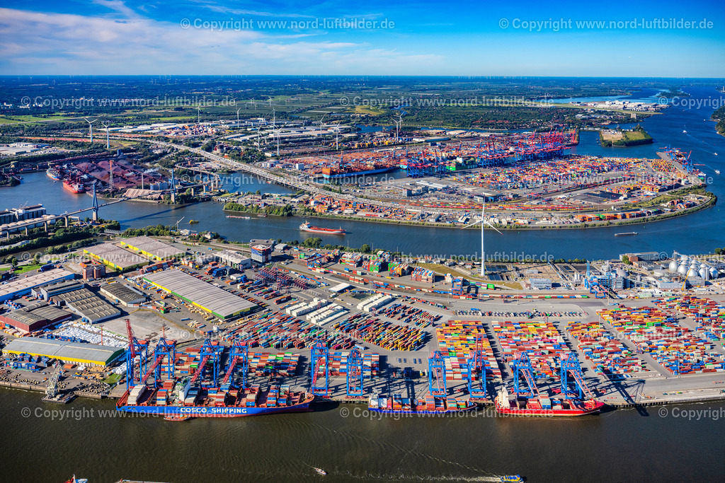 Hamburg_Tollerort_Burchardkai_Container_Terminal_ELS_9177250925 | HAMBURG 25.09.2025 Containerterminal im Containerhafen des Überseehafen Container Terminal Tollerort in Hamburg. // Container Terminal in the port of the international port Container Terminal Tollerort in Hamburg. Foto: Martin Elsen