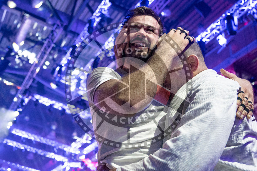 20231110PBB2659 | Fighters compete during the AJP World Professional Championship blackbelt finals in the Mubadala Arena in Abu Dhabi, Arab United Emirates, on November 10, 2023.
