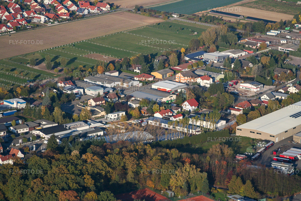Luftbild: Herxheim Industriegebiet Ost in Herxheim bei Landau im Bundesland Rheinland-Pfalz in Deutschland. Foto: IMG_14404.jpg vom 25.10.2008 durch Werner Riehm/FLY-FOTO.de