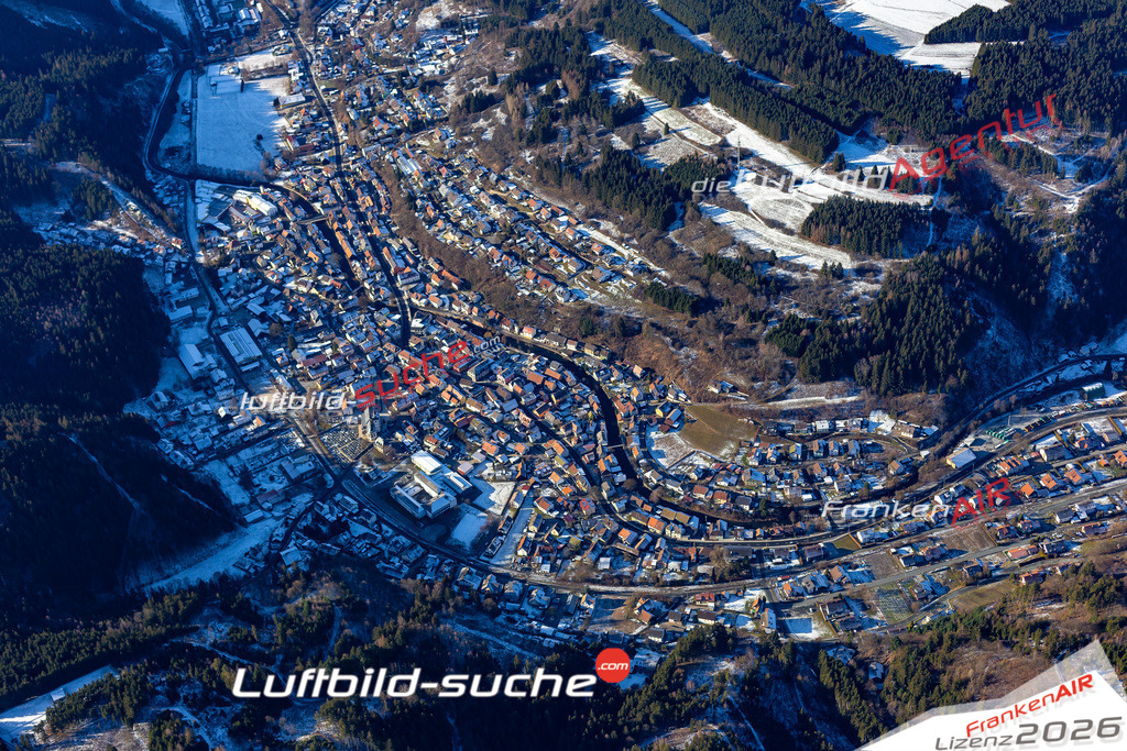 Das Luftbild der Stadt Steinwiesen wurde 2019 vom Flugzeug heraus erstellt (keine Drohne) Aufnahmehöhe ca.400 Meter- hohe Auflösung- beste Druck-Qualität garantiert!
