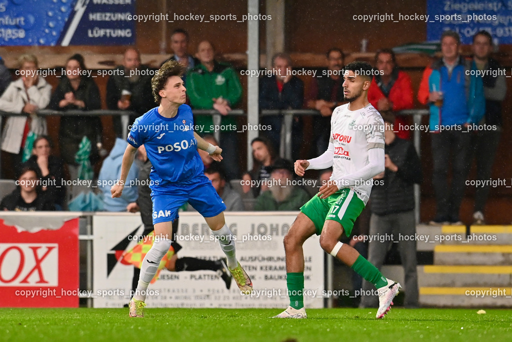SAK vs. SV Donau  | #17 Jan Sasa Ogris-Martic SAK, #17 Androw Ibrahim SV Donau, SAK vs. SV Donau , SAK vs. SV Donau  am 27.09.2024 in Klagenfurt (Sportpark Welzenegg), Austria, (Photo by Bernd Stefan)