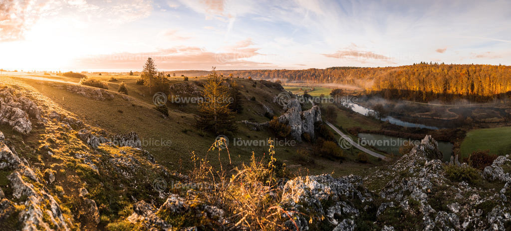 Eselsburger Tal im Herbst am frühen Morgen | löwenblicke | shop