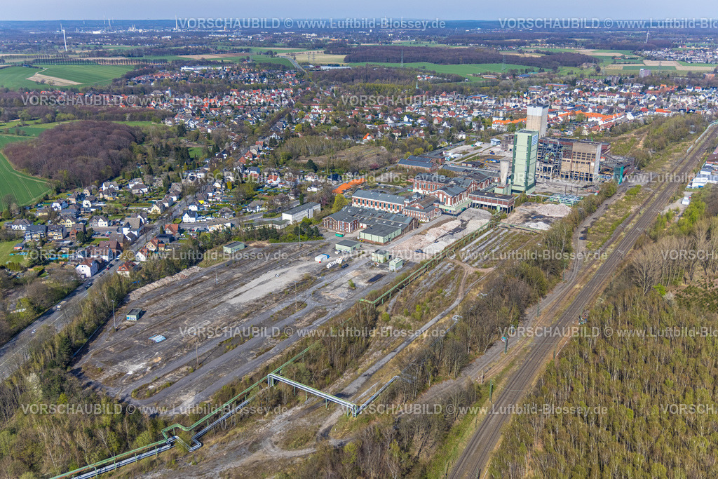 Gelsenkirchen220403007 | Luftbild, Rückbau der Zeche Westerholt, ehemaliges DSK Bergwerk Lippe, Westerholt, Herten, Ruhrgebiet, Nordrhein-Westfalen, Deutschland