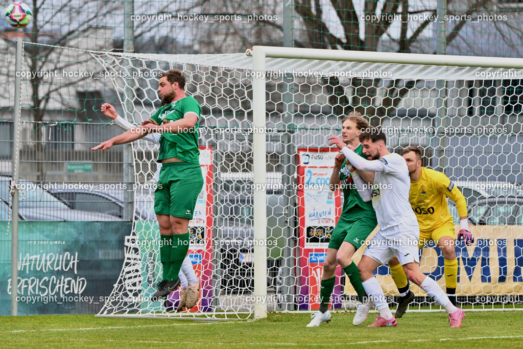 SAK vs. VST Völkermarkt | #6 Lukas Ladinig VST Völkermarkt, #10 Mario Michael Kuester VST Völkermarkt, #24 Jovan Koprivica SAK, #99 Arian Rener SAK,  SAK vs. VST Völkermarkt, SAK vs. VST Völkermarkt am 21.03.2026 in Klagenfurt (Sportpark Welzenegg), Austria, (Photo by Bernd Stefan)