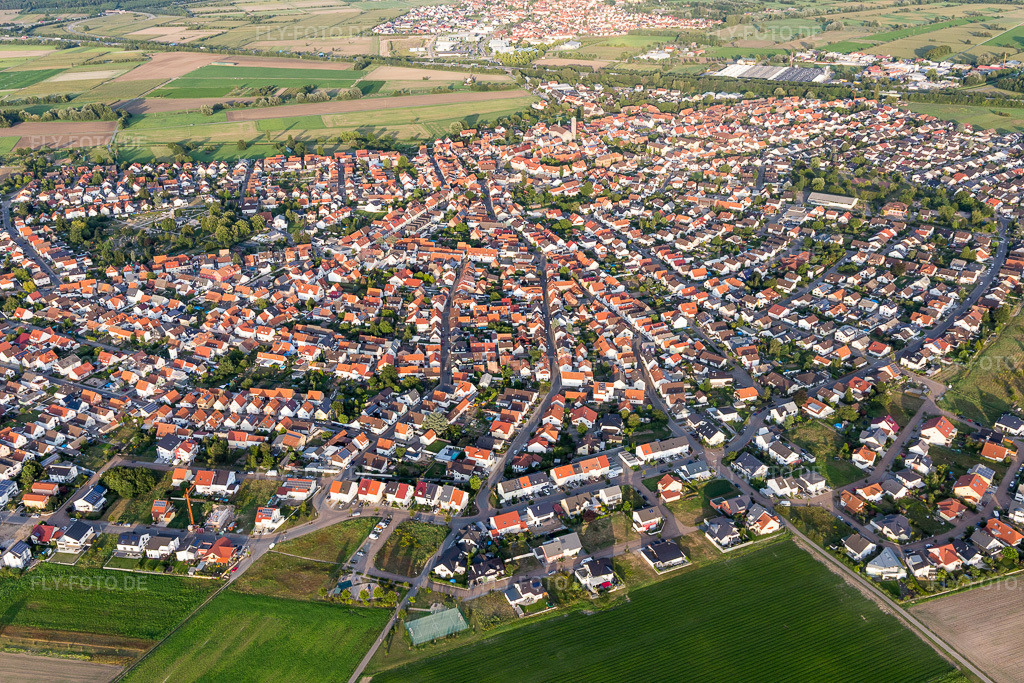 Luftbild: Ortsansicht im Ortsteil Sankt Leon in St. Leon-Rot im Bundesland Baden-Württemberg in Deutschland. Foto: IMG_102504.jpg vom 24.08.2017 durch Werner Riehm/FLY-FOTO.de
