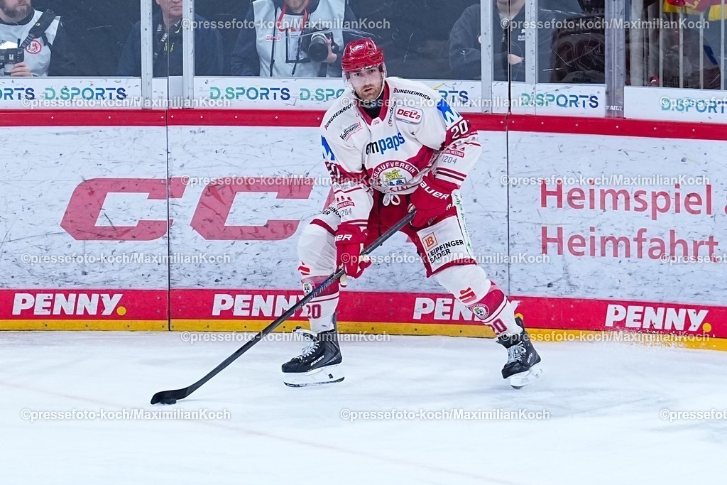 xYDRx20022601068 | 20.02.2026, xydrx, Eishockey, DEL2, Düsseldorfer EG - EV Landshut, PSD Bank Dome Düsseldorf: Yannick Wenzel (EV Landshut #20)   Photo: xYannisxDreimannxPressefotoKochx