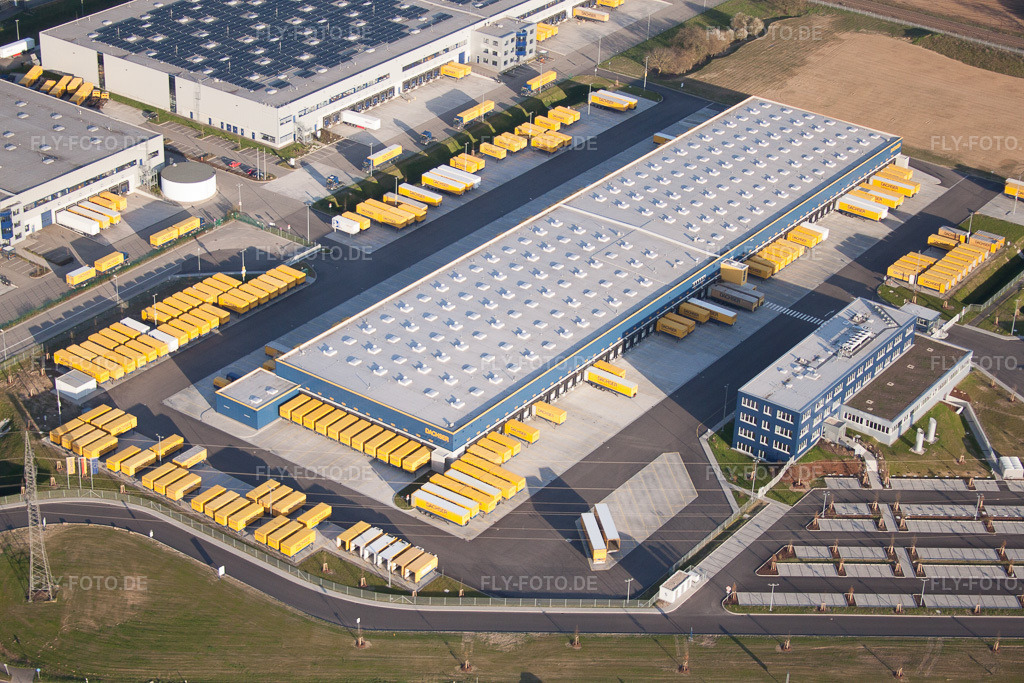 Luftbild: DACHSER Logistikzentrum Karlsruhe GmbH, Malsch in Malsch im Bundesland Baden-Württemberg in Deutschland. Foto: IMG_56477.jpg vom 14.04.2013 durch Werner Riehm/FLY-FOTO.de