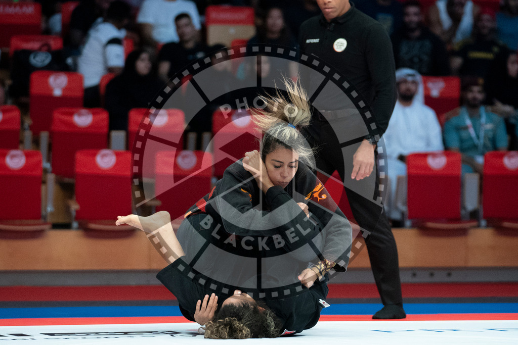 20231107PBB4320 | Fighters compete during the AJP World Master Championship in the Mubadala Arena in Abu Dhabi, Arab United Emirates, on November 7, 2023.