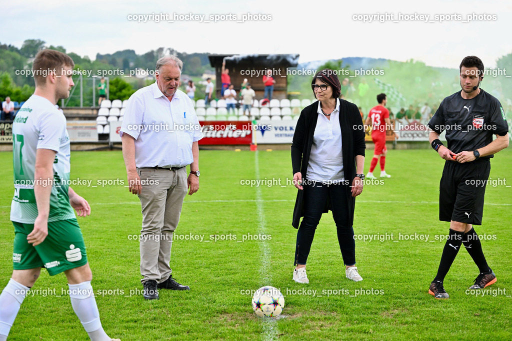 SV Feldkirchen vs. ATSV Wolfsberg 26.5.2023 | Bürgermeister Feldkirchen Martin Treffner, SV Feldkirchen Obfrau Ingrid Maier, Hopfgartner Christoph  Referees