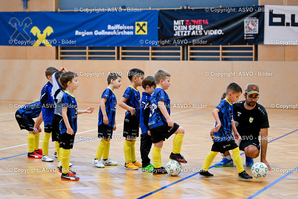 ASVÖ_ Fussballturnier SV Gallneukirchen_ 08.02.2025-6 | 08.02.2025, Gallneukirchen, AUT, ASVÖ, Fussball Nachwuchs Hallenturnier 2025, SV Gallneukirchen im Bild Teilnehmer U 7©Harald Dostal / fodo.media - Realisiert mit Pictrs.com