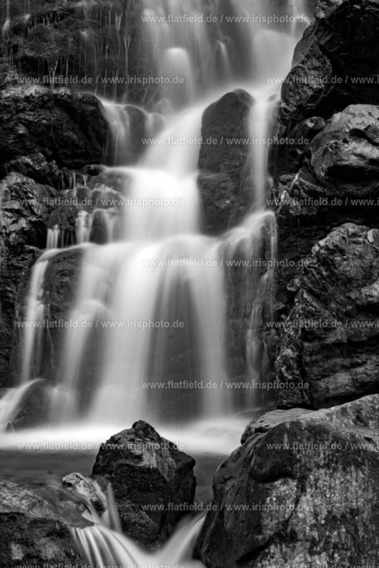 Wasserfall Gaisalpe | Landschaftsfoto aus dem Allgäu,  schwarz weiß