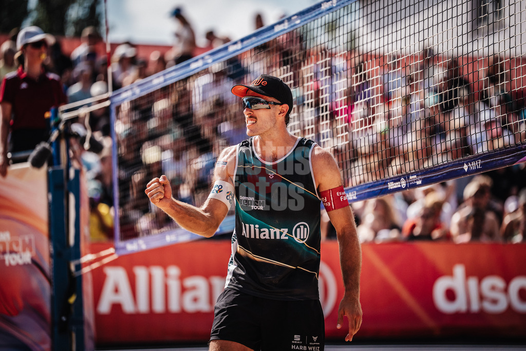 Beachvolleyball | Männer | Allianz German Beach Tour 2025 | Tourstop Berlin | 16.08.2025 | Moritz Pristauz jubelt