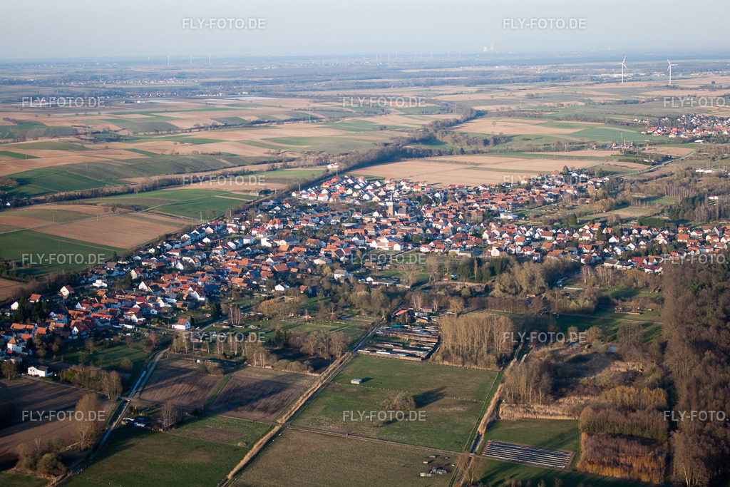 Ortsansicht | Luftbild: Ortsansicht im Ortsteil Schaidt in Wörth im Bundesland Rheinland-Pfalz in Deutschland. Foto: IMG_38810.jpg vom 20.03.2011 durch Werner Riehm/FLY-FOTO.de - Realisiert mit Pictrs.com