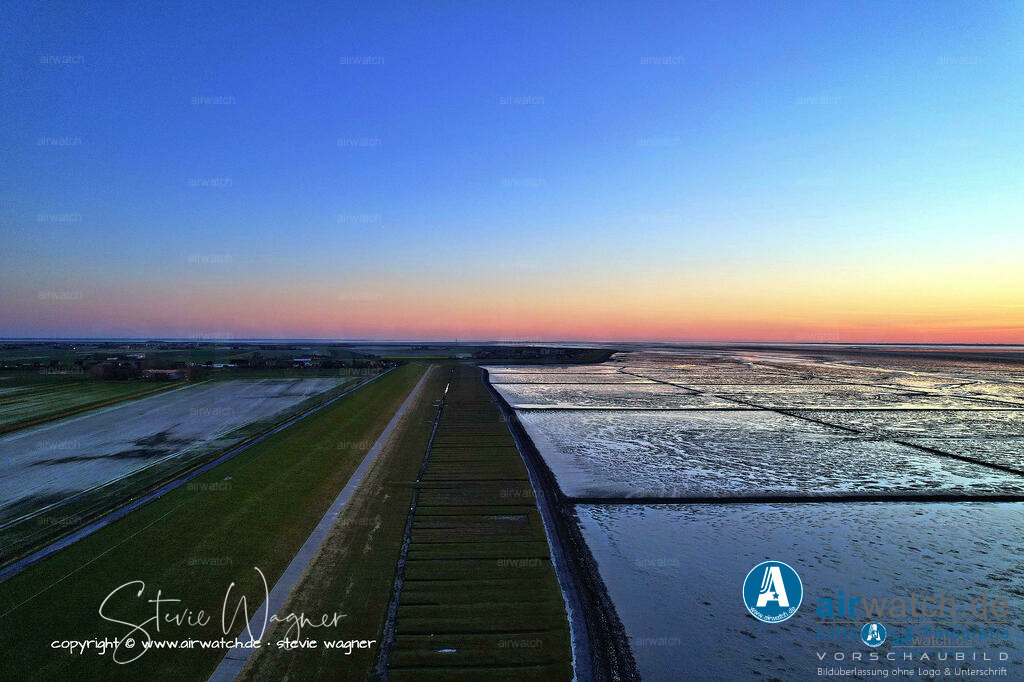 Luftbilder Nordfriesland, Nordstrand, Elisabeth-Sophien-Koog, Wattenmeer, Landgewinnung, Küstenschutz | Luftbild, Nordfriesland, Nordstrand, Elisabeth-Sophien-Koog, Wattenmeer, Landgewinnung, Küstenschutz