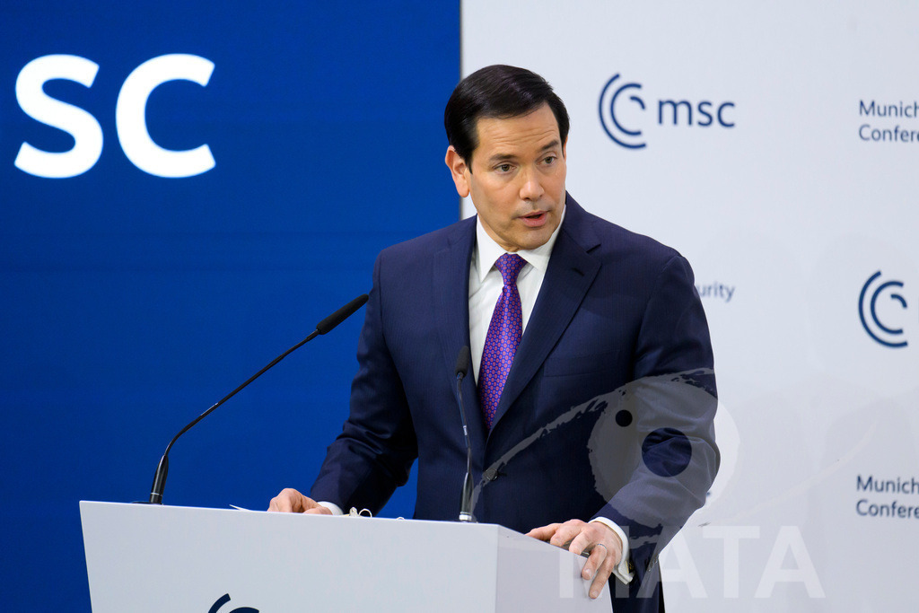 _DWA7312 | Politiker Marco Rubio (REP), Außenminister der Vereinigten Staaten von Amerika, spricht auf der Münchner Sicherheitskonferenz 2026. München, 14.02.2026 Bayern Deutschland - Realisiert mit Pictrs.com
