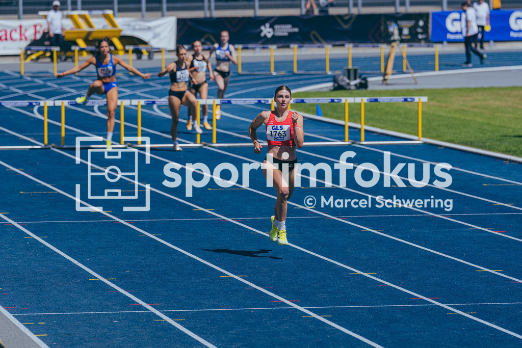 Deutsche Meisterschaften U20 / U16 2026 | Rebekka Feirle, LG Östl.Bodenseekreis, 1763, 400 Meter HürdenDeutsche Meisterschaften der U20 &amp; U16 2026, Lohrheidestadion Bochum-Wattenscheid, 11.07.2026. Foto: Marcel Schwering / sportimfokus - Realisiert mit Pictrs.com