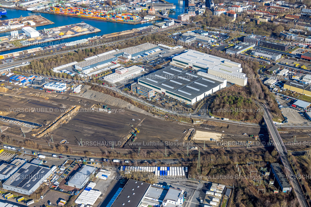 Dortmund260200176 | Luftbild, Gewerbegebiet an der Westfaliastraße mit thyssenkrupp Schulte und Kühne und Nagel KG, Dorstfelder Brücke, Dortmund, Ruhrgebiet, Nordrhein-Westfalen, Deutschland