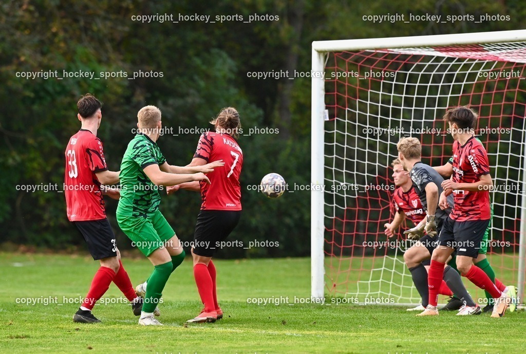 ATUS Ferlach vs. SC Landskron 14.10.202 | Tor SC Landskron, #4 Gregor Piskur, #7 Thomas Ogris, #33 Alexander Weiss