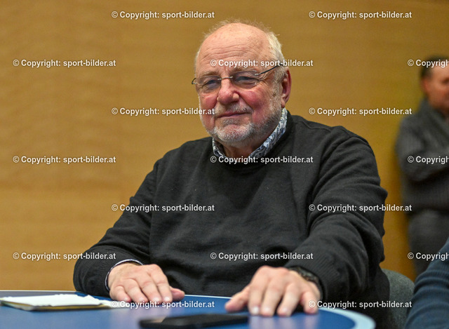 AUT, Tischtennis ETTU Womans Champions League Semi Final 2, Linz AG Froschberg (AUT) vs Etival Clairefontaine (FRA) | 29.01.2023, Sportpark Lissfeld, AUT, Tischtennis ETTU Womans Champions League Quarter Final 2, Linz AG Froschberg (AUT) vs Etival Clairefontaine (FRA), im Bild Guenther Renner, Obmann Linz AG Froschberg (Froschberg Linz)

// ETTU, Tischtennis Womans Champions League Quarter Final 2 between Linz AG Froschberg (AUT) vs Etival Clairefontaine (FRA) in Linz, Austria on 2023/01/29
