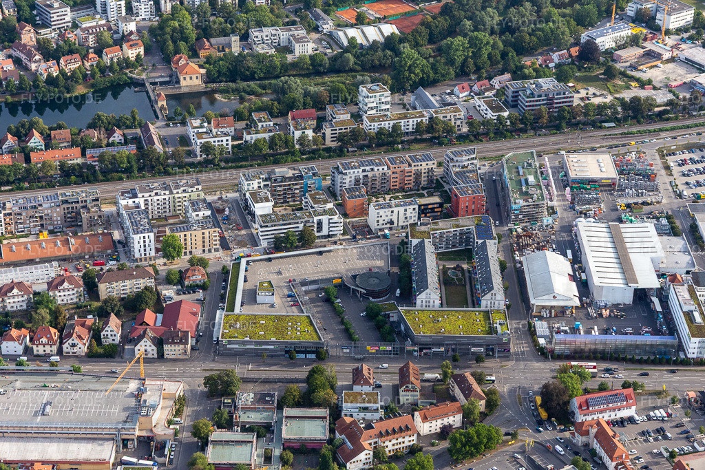 Schaffhausenstraße, Eisenbahnstraße | Luftbild: Schaffhausenstraße, Eisenbahnstraße in Tübingen im Bundesland Baden-Württemberg in Deutschland. Foto: IMG_008585.jpg vom 27.08.2020 durch Werner Riehm/FLY-FOTO.de - Realisiert mit Pictrs.com