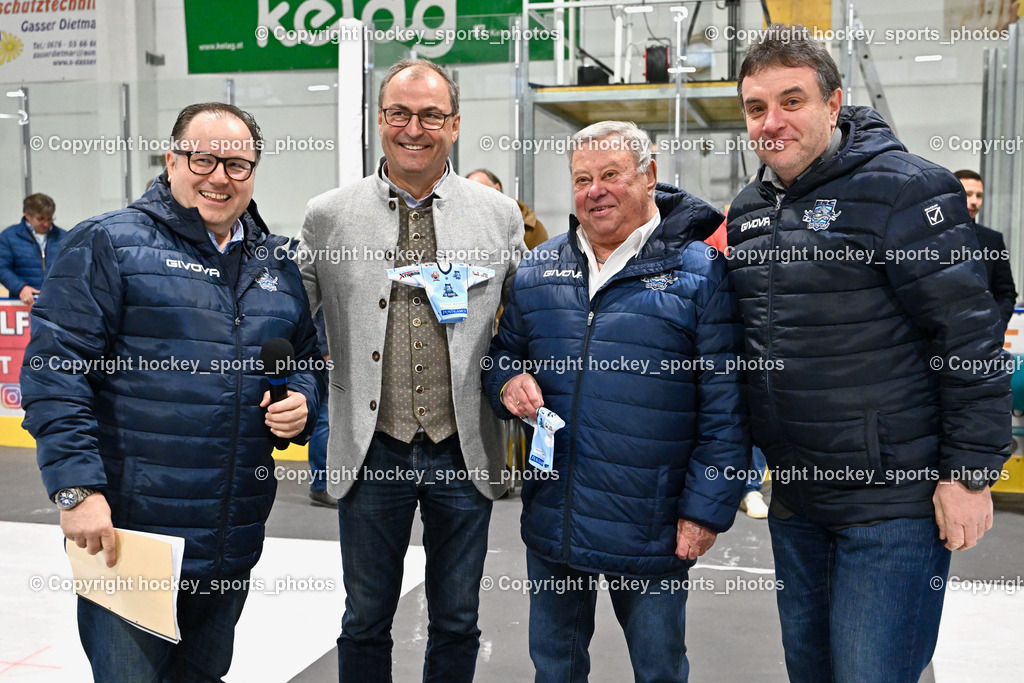 ESC Soccerzone Steindorf 50 Jahr Feier 26.2.2023 | Sportlicher Leiter ESC Steindorf Armin Rac, Bürgermeister Steindorf Georg Kavalar, Obmann ESC Steindorf Hans Tschernutter