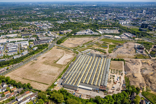 Essen230511827 | Luftbild, Baugebiet Neubau Stadtquartier Essen 51, ehem. Zeche Vereinigte Helene-Amalie, Neubau Nordtangente, Nordviertel, Essen, Ruhrgebiet, Nordrhein-Westfalen, Deutschland