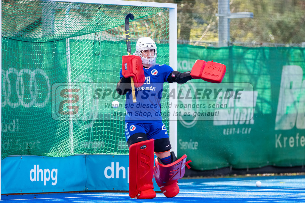 HK_20240323_109869 | 1. Bundesliga Hockey Herren Crefelder HTC - Mannheimer HC am 23.3.2024 Crefelder HTC  Hüttenallee, Krefeld , Florian Simon ( Torwart Mannheimer HCV #28 )