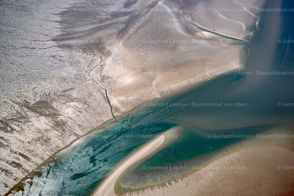 3801597 | Wattstrukturen bei Hallig Südfall, Nationalpark Schleswig-Holsteinisches Wattenmeer