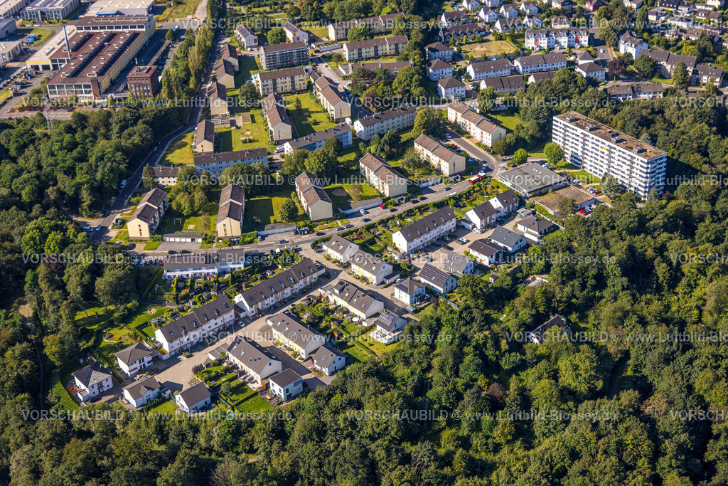 Velbert240812247 | Luftbild, Wohn Hochhaus Neueste Straße und Wohngebiet Nordpark Zur Engelsbeeke, Velbert, Ruhrgebiet, Nordrhein-Westfalen, Deutschland