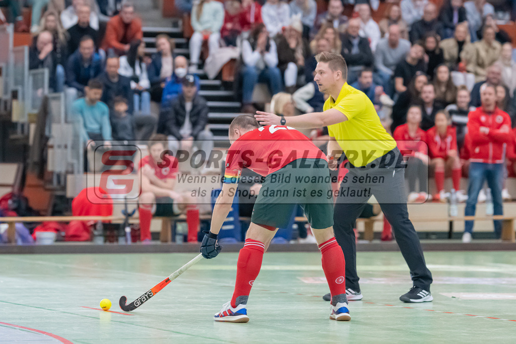 HK_20230108_102485 | 1. Bundesliga ( Halle ) Herren Crefelder HTC - Uhlenhorst Mülheim am 8.1.2023 Crefelder HTC  ( CHTC ), Krefeld , Ehling Jonathan ( Crefelder HTC #22 )
