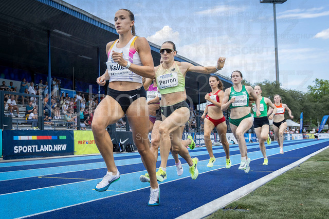 Multisport Event; Ratingen, 28.06.2026 | RATINGEN, GERMANY - JUNE 28, 2026 : Lexie Keller (USA / United States) and Célia Perron (FRA / France) competing over 800m during the Multisport Event at Stadion Ratingen on June 28, 2026 in Ratingen, Germany.